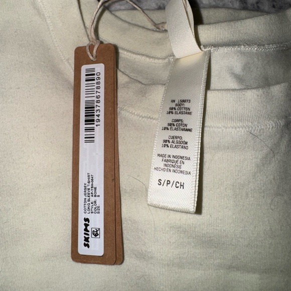 NWT skims cotton jersey long sleeve t-shirt - Picture 6 of 6